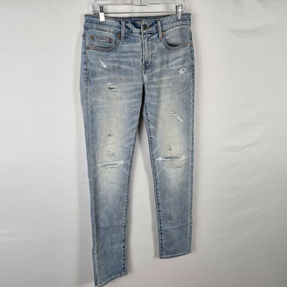 American Eagle Jeans Men's 30 x 32 Blue Skinny Distressed Next Level AirFlex - Picture 16 of 16